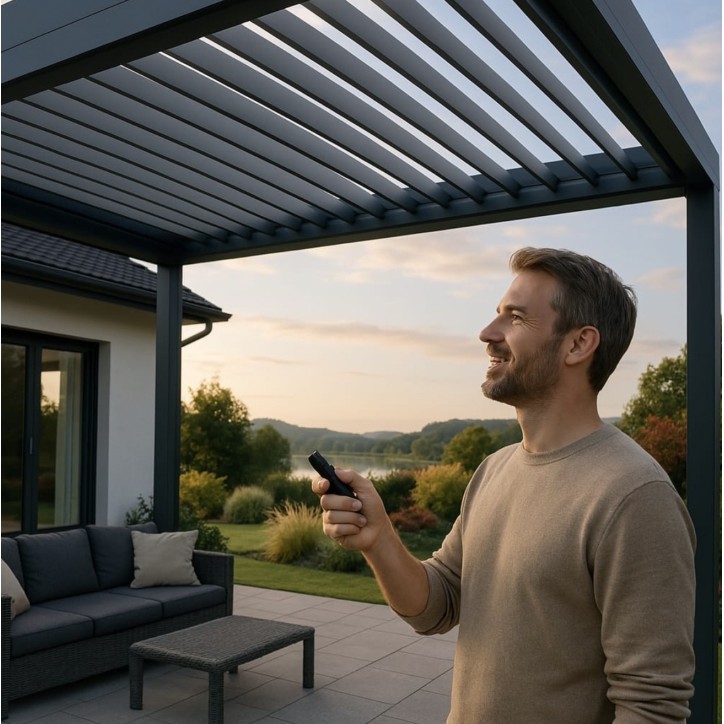 Pergola vitrée Ali - 4x3m en aluminium Pergola vitrée Ali - 4x3m en aluminium