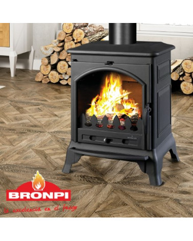 copy of Poêle à bois en fonte côtés en verre 14 kW MARACAY