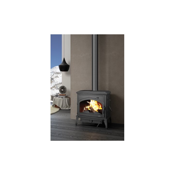 copy of Poêle à bois en fonte côtés en verre 14 kW MARACAY