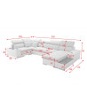 copy of Canapé d'angle reversible ANDRE 202 x 85 cm en plusieurs couleurs
