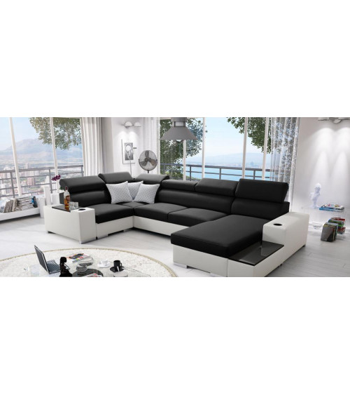 Canapé d'angle convertible ANDRE 202 x 85 cm en plusieurs couleurs