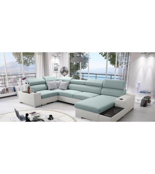 Canapé d'angle convertible ANDRE 202 x 85 cm en plusieurs couleurs