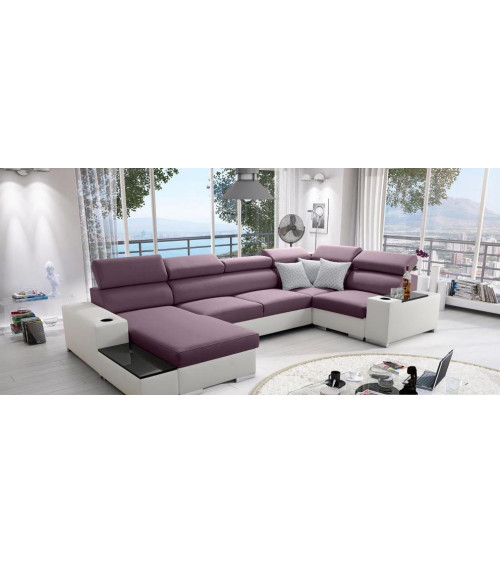 Canapé d'angle convertible PERSEO IV MINI 205 x 170 cm en plusieurs couleurs
