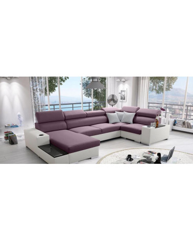 Canapé d'angle convertible ANDRE 202 x 85 cm en plusieurs couleurs