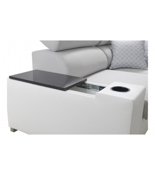 Canapé d'angle convertible ANDRE 202 x 85 cm en plusieurs couleurs