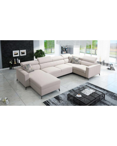 Canapé d'angle convertible ANDRE 202 x 85 cm en plusieurs couleurs