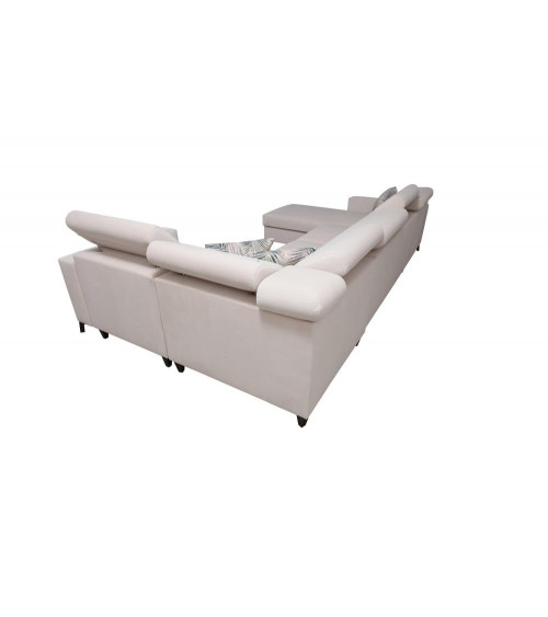 Canapé d'angle convertible ANDRE 202 x 85 cm en plusieurs couleurs