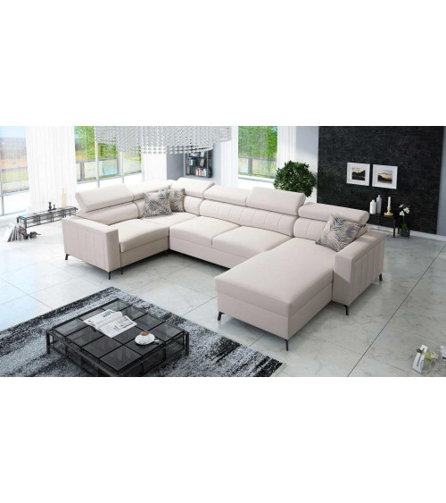 Canapé d'angle convertible ANDRE 202 x 85 cm en plusieurs couleurs