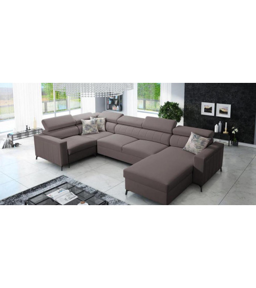 Canapé d'angle convertible ANDRE 202 x 85 cm en plusieurs couleurs