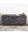 Buffet POLKA noir et doré 180 cm