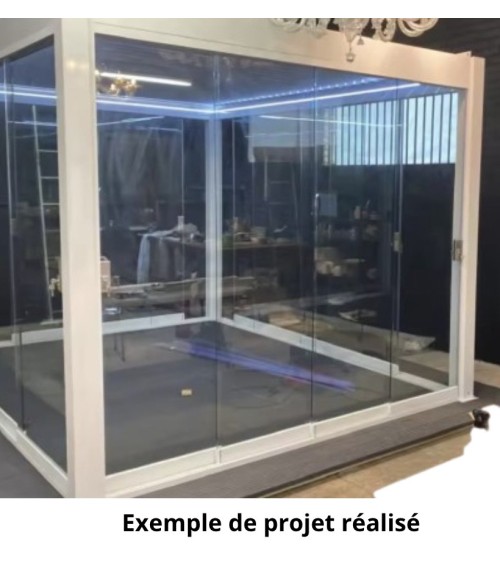 Pergola / Veranda Alexia en verre 3x3m en aluminium