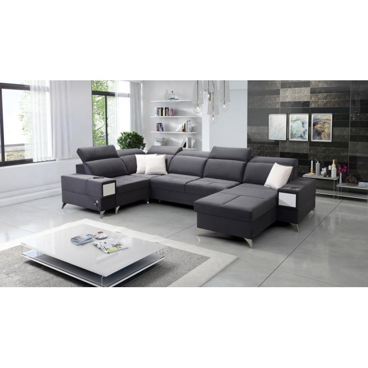 copy of Canapé d'angle reversible ANDRE 202 x 85 cm en plusieurs couleurs