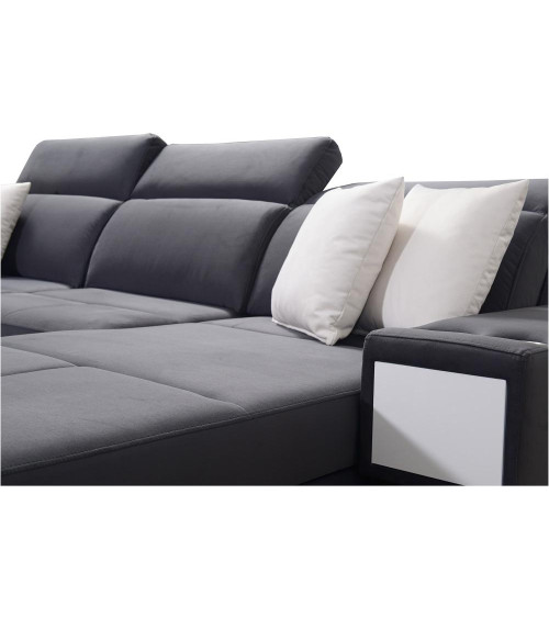 Canapé d'angle convertible DEUS IV 364 x 204 x 184 cm en plusieurs couleurs