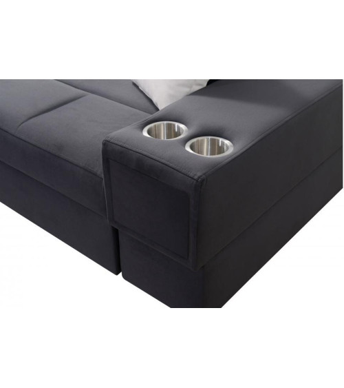 Canapé d'angle convertible DEUS IV 364 x 204 x 184 cm en plusieurs couleurs