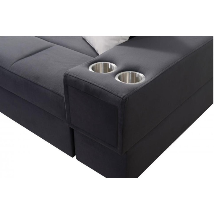 Canapé d'angle convertible DEUS IV 364 x 204 x 184 cm en plusieurs couleurs
