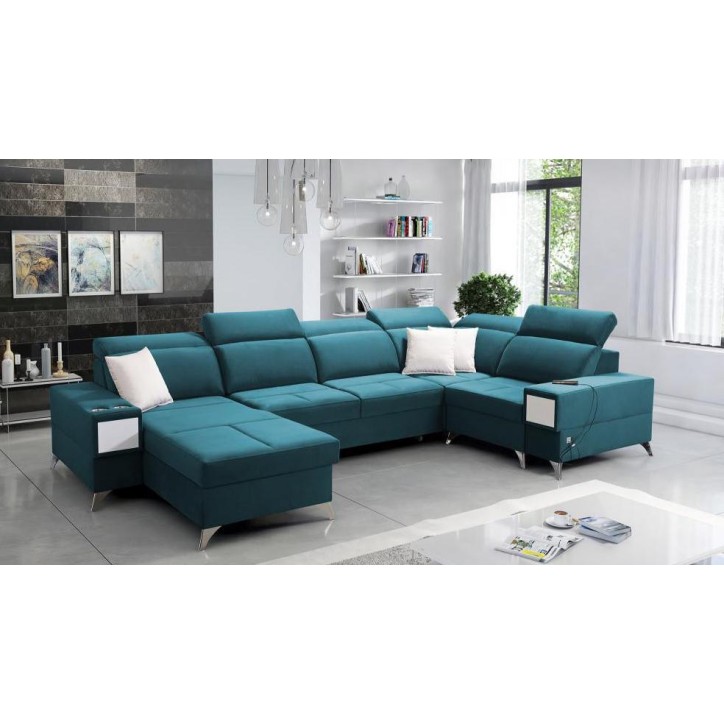 copy of Canapé d'angle reversible ANDRE 202 x 85 cm en plusieurs couleurs