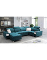 Canapé d'angle convertible DEUS IV 364 x 204 x 184 cm en plusieurs couleurs