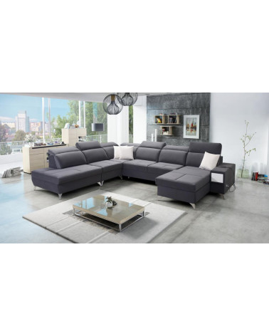 Canapé d'angle convertible ANDRE 202 x 85 cm en plusieurs couleurs