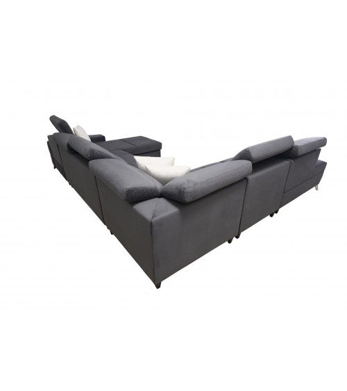 Canapé d'angle convertible ANDRE 202 x 85 cm en plusieurs couleurs