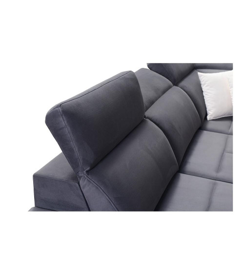 Canapé d'angle convertible ANDRE 202 x 85 cm en plusieurs couleurs