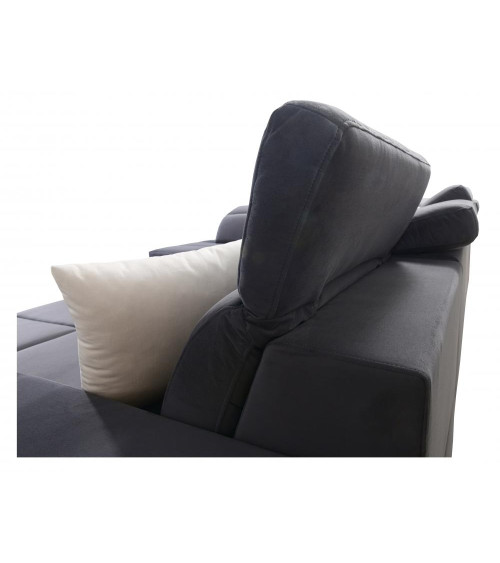 Canapé d'angle convertible ANDRE 202 x 85 cm en plusieurs couleurs