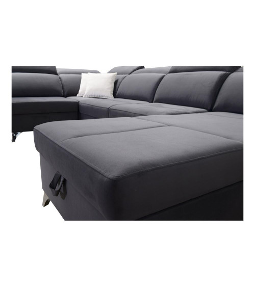 Canapé d'angle convertible ANDRE 202 x 85 cm en plusieurs couleurs