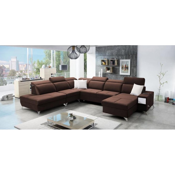 copy of Canapé d'angle reversible convertible ANDRE 202 x 85 cm en plusieurs couleurs