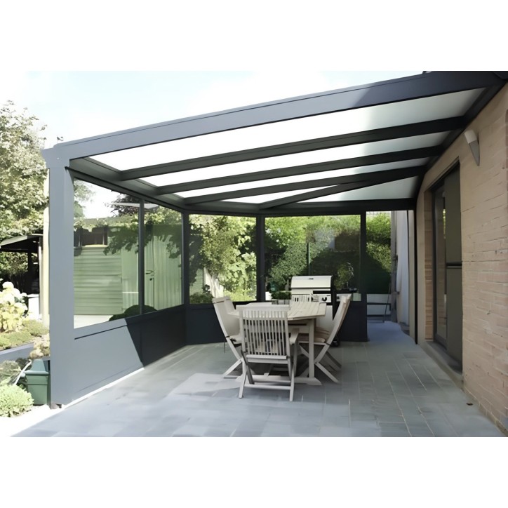 Avancé 4x3m en aluminium et vitrée Avancé 4x3m en aluminium et vitrée