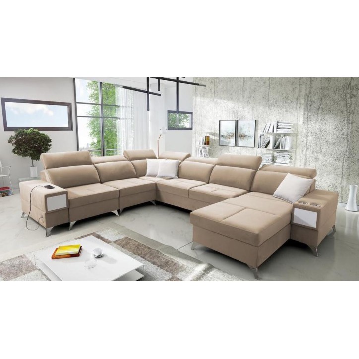 copy of Canapé d'angle reversible ANDRE 202 x 85 cm en plusieurs couleurs