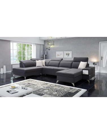 Canapé d'angle convertible ANDRE 202 x 85 cm en plusieurs couleurs