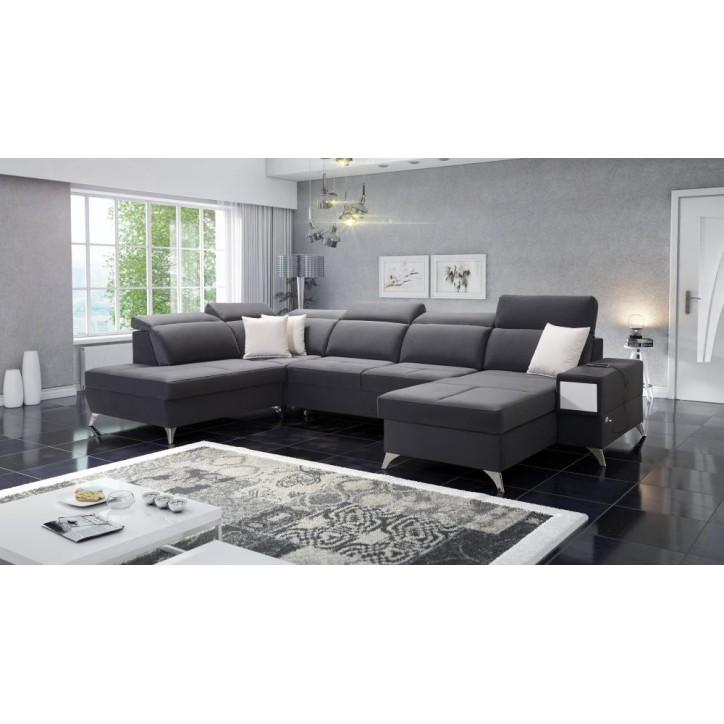 copy of Canapé d'angle reversible ANDRE 202 x 85 cm en plusieurs couleurs