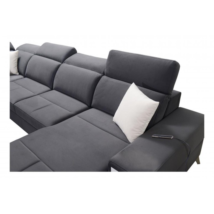 copy of Canapé d'angle reversible convertible ANDRE 202 x 85 cm en plusieurs couleurs