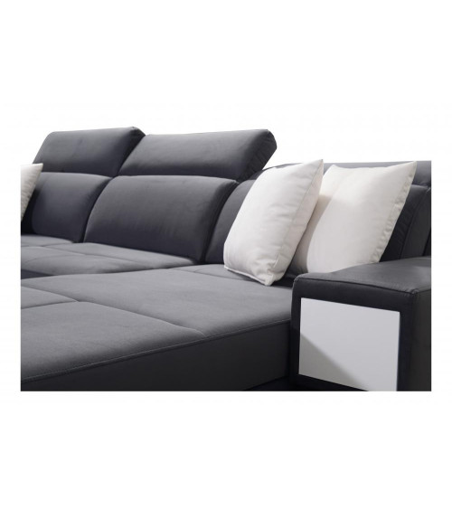 Canapé d'angle convertible ANDRE 202 x 85 cm en plusieurs couleurs