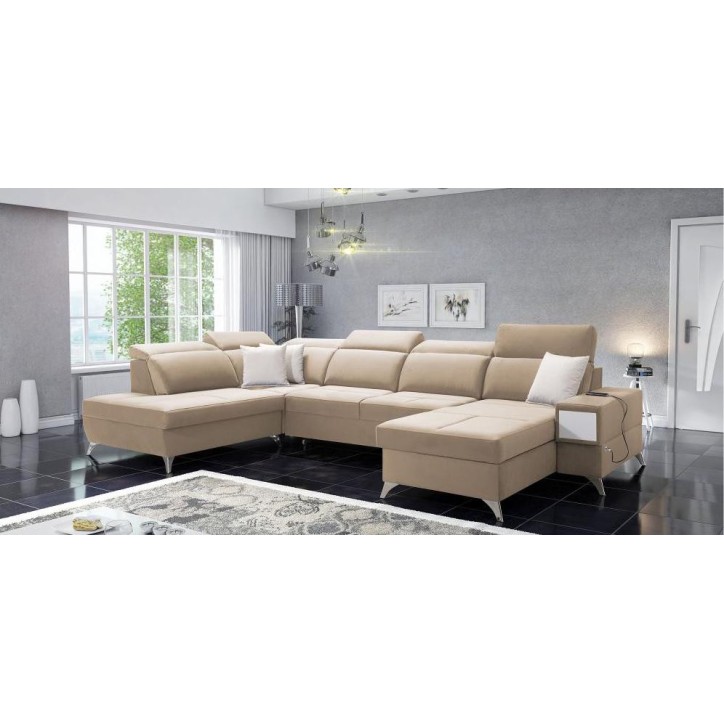 copy of Canapé d'angle reversible convertible ANDRE 202 x 85 cm en plusieurs couleurs