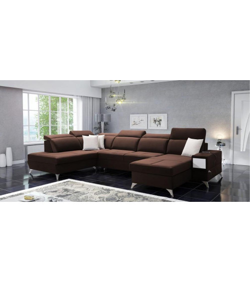 Canapé d'angle convertible ANDRE 202 x 85 cm en plusieurs couleurs
