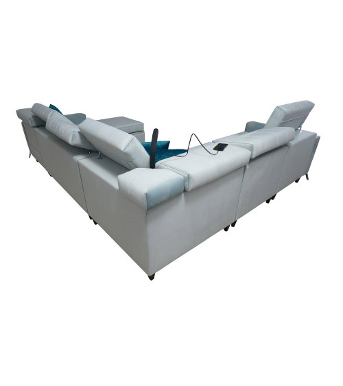 Canapé d'angle convertible ANDRE 202 x 85 cm en plusieurs couleurs