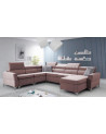 Canapé d'angle convertible BARTEZ VII 328 x 272 x 174 cm en plusieurs couleurs