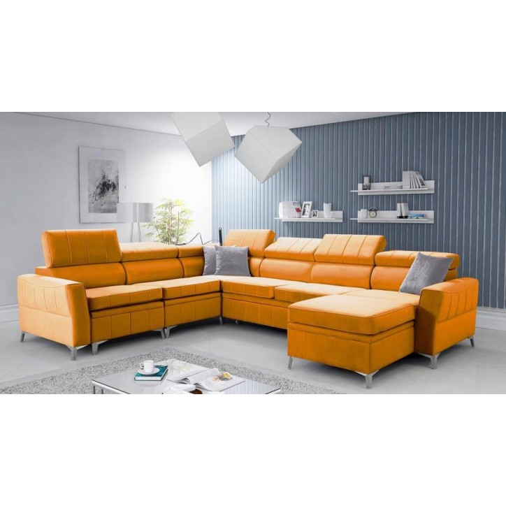 copy of Canapé d'angle reversible ANDRE 202 x 85 cm en plusieurs couleurs