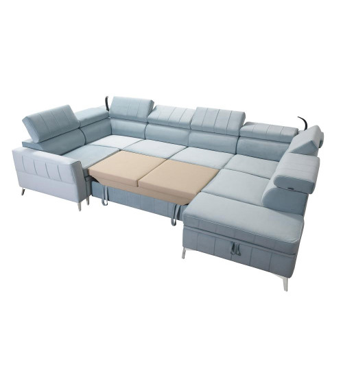 Sofá rinconera convertible BARTEZ V 362 x 196 x 218 cm en varios colores