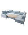 Canapé d'angle convertible BARTEZ V 362 x 196 x 218 cm en plusieurs couleurs