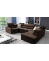 Canapé d'angle convertible BARTEZ V 362 x 196 x 218 cm en plusieurs couleurs