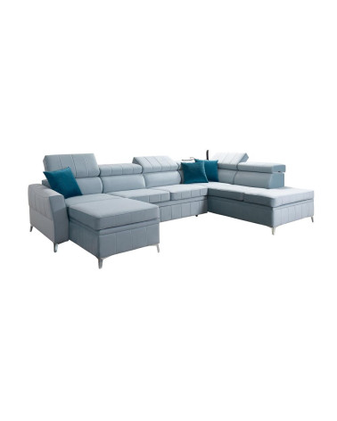 Canapé d'angle convertible BARTEZ VI 328 x 174 x 218 cm en plusieurs couleurs