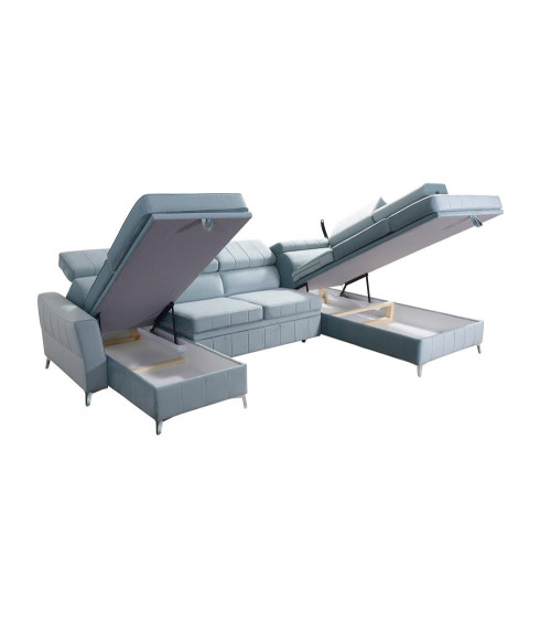 Canapé d'angle convertible ANDRE 202 x 85 cm en plusieurs couleurs