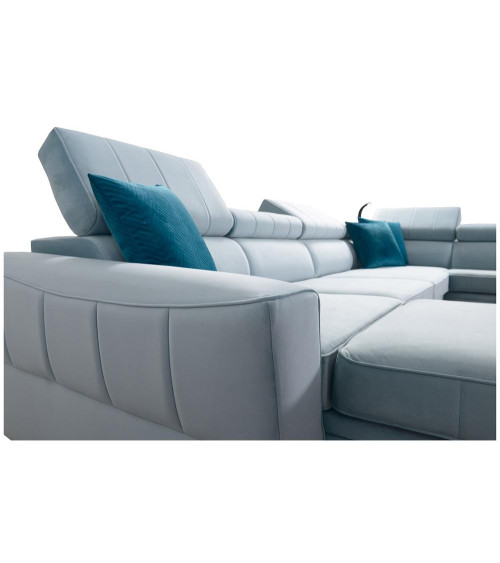Canapé d'angle convertible ANDRE 202 x 85 cm en plusieurs couleurs