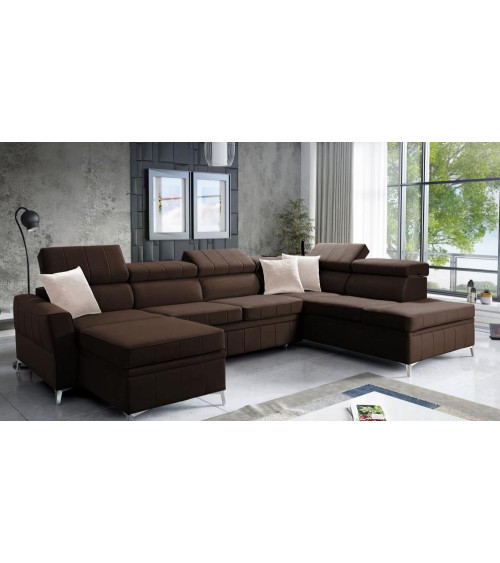 Divano angolare trasformabile BARTEZ VI 328 x 174 x 218 cm in vari colori