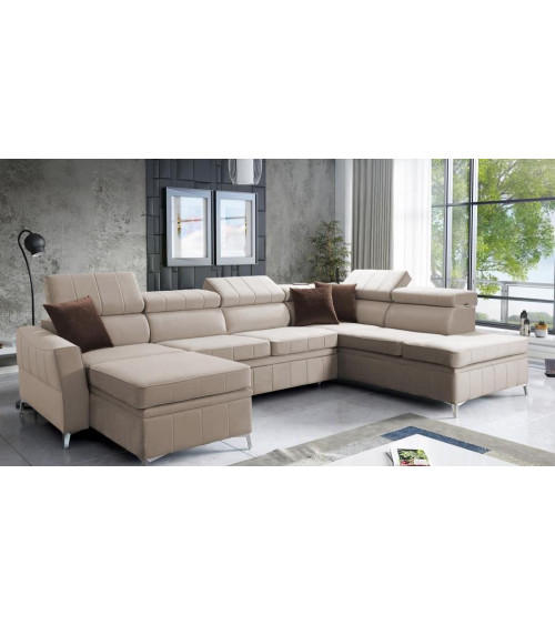 Canapé d'angle convertible ANDRE 202 x 85 cm en plusieurs couleurs