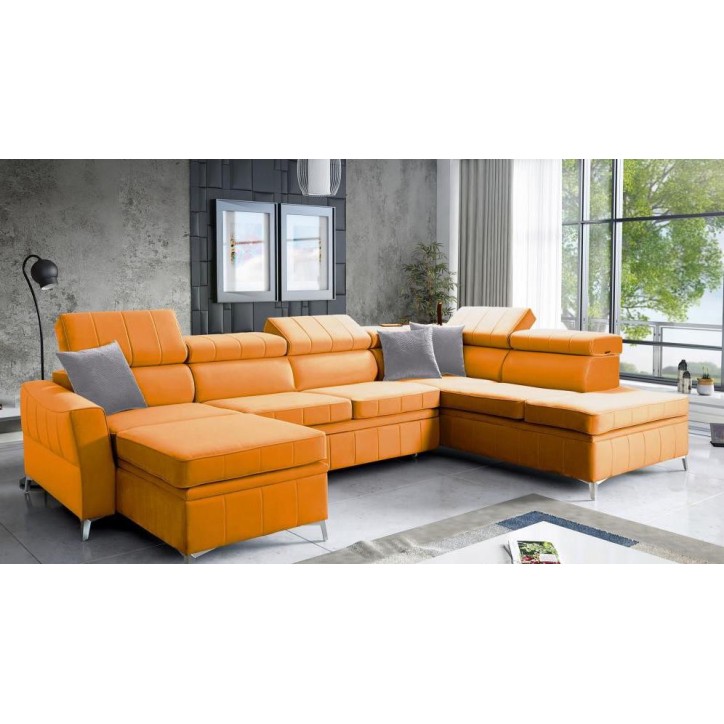 copy of Canapé d'angle reversible ANDRE 202 x 85 cm en plusieurs couleurs