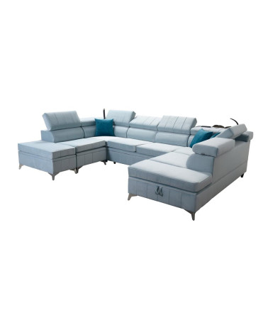 Canapé d'angle convertible BARTEZ VIII 362 x 227 x 218 cm en plusieurs couleurs
