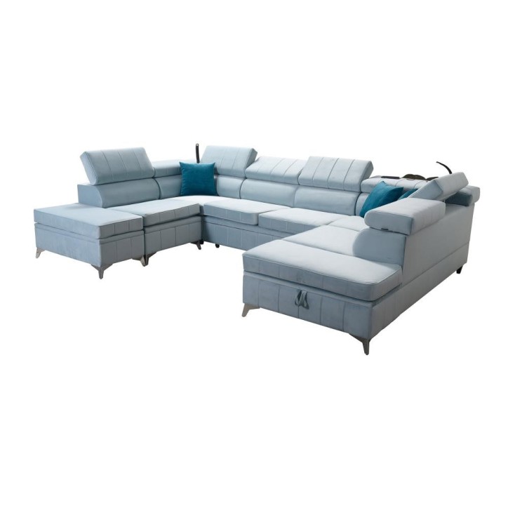 Canapé d'angle convertible BARTEZ VIII 362 x 227 x 218 cm en plusieurs couleurs
