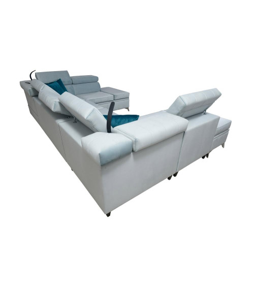 Canapé d'angle convertible ANDRE 202 x 85 cm en plusieurs couleurs